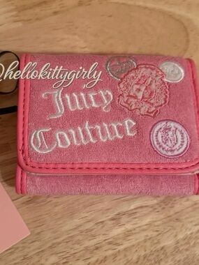 Juicy Couture Pink Embroidered Compact Card & Key Holder